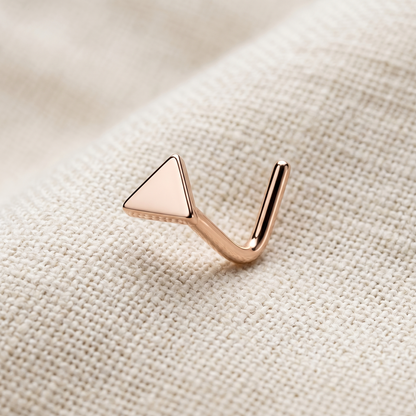 Surgical Steel Triangle Flat Top Nose Stud 20G
