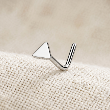 Surgical Steel Triangle Flat Top Nose Stud 20G