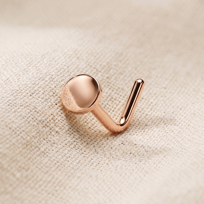 Surgical Steel Round Flat Top Nose Stud