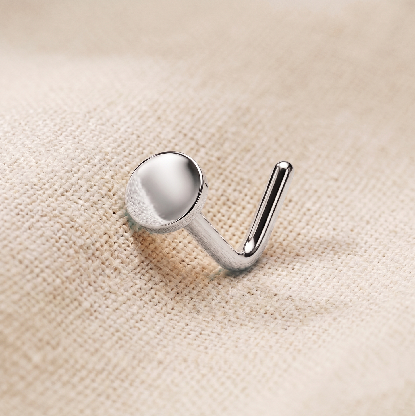 Surgical Steel Round Flat Top Nose Stud