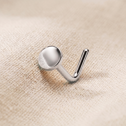 Surgical Steel Round Flat Top Nose Stud