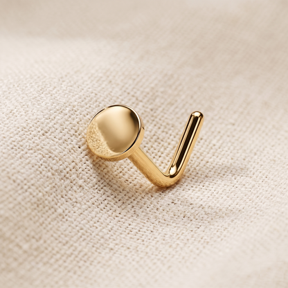 Surgical Steel Round Flat Top Nose Stud