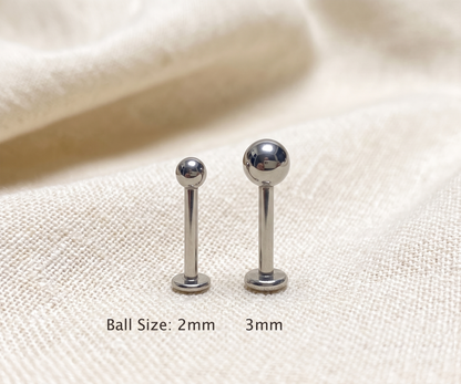 Surgical Steel Round Ball Threadless Stud