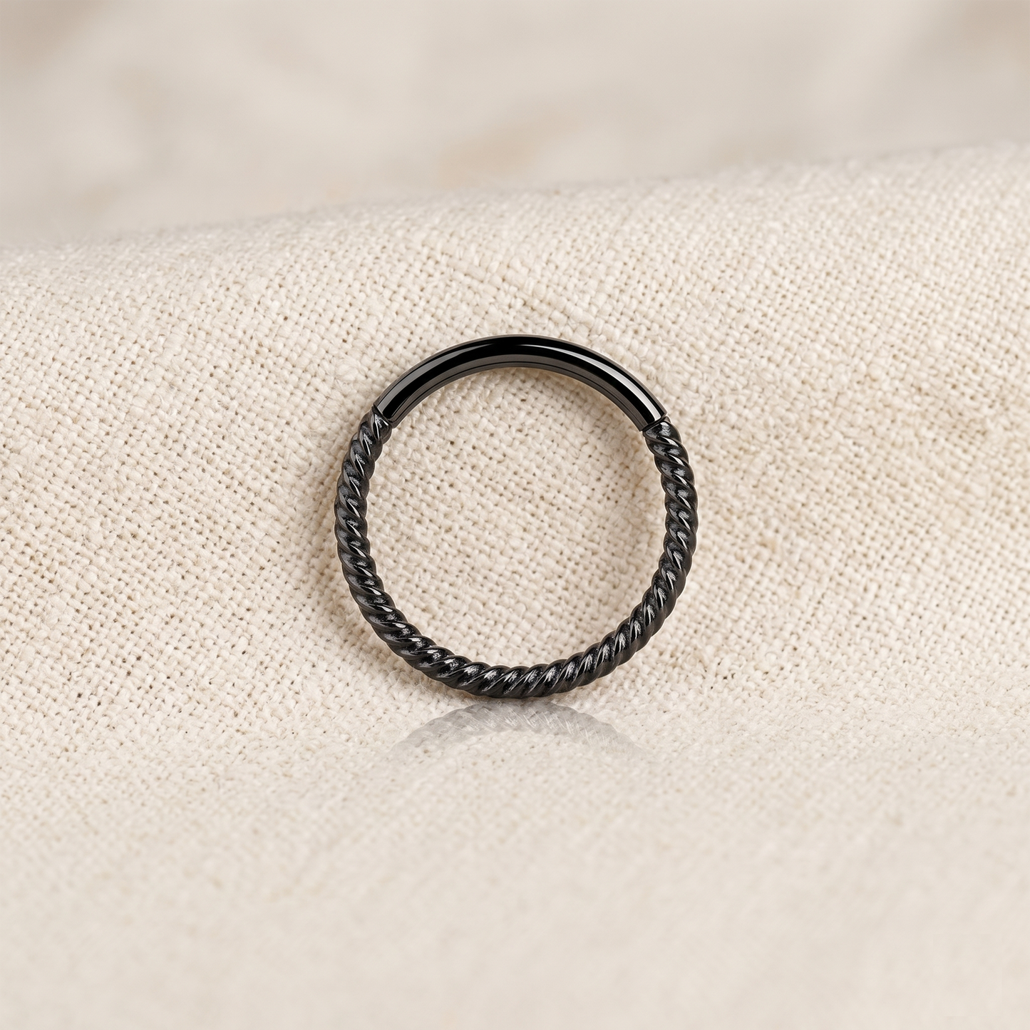 Surgical Steel Braided Hinged Clicker Hoop 16G 18G