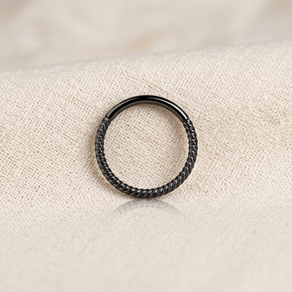 Surgical Steel Braided Hinged Clicker Hoop 16G 18G