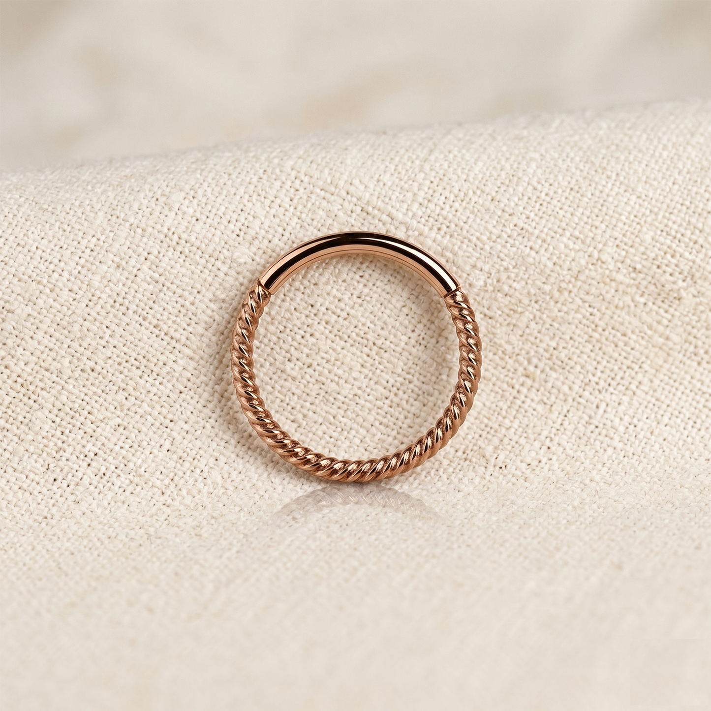 Surgical Steel Braided Hinged Clicker Hoop 16G 18G