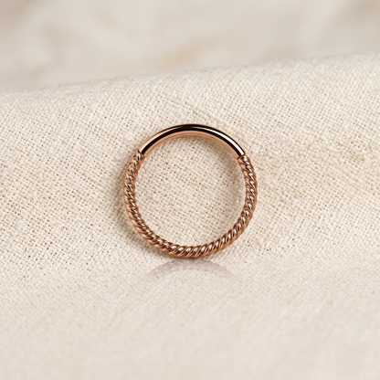 Surgical Steel Braided Hinged Clicker Hoop 16G 18G