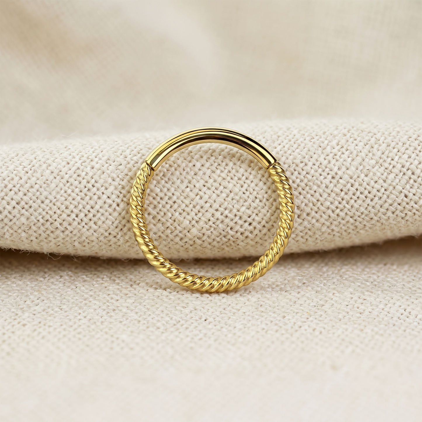 Surgical Steel Braided Hinged Clicker Hoop 16G 18G