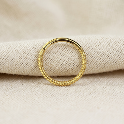 Surgical Steel Braided Hinged Clicker Hoop 16G 18G