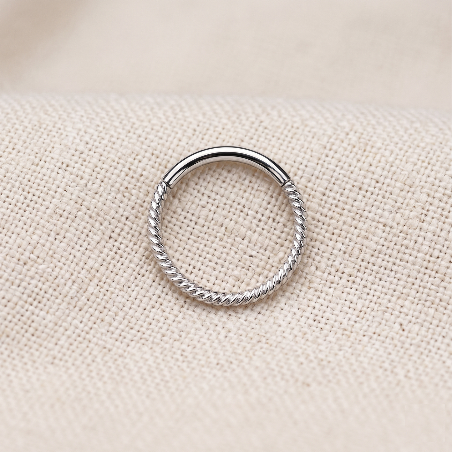 Surgical Steel Braided Hinged Clicker Hoop 16G 18G