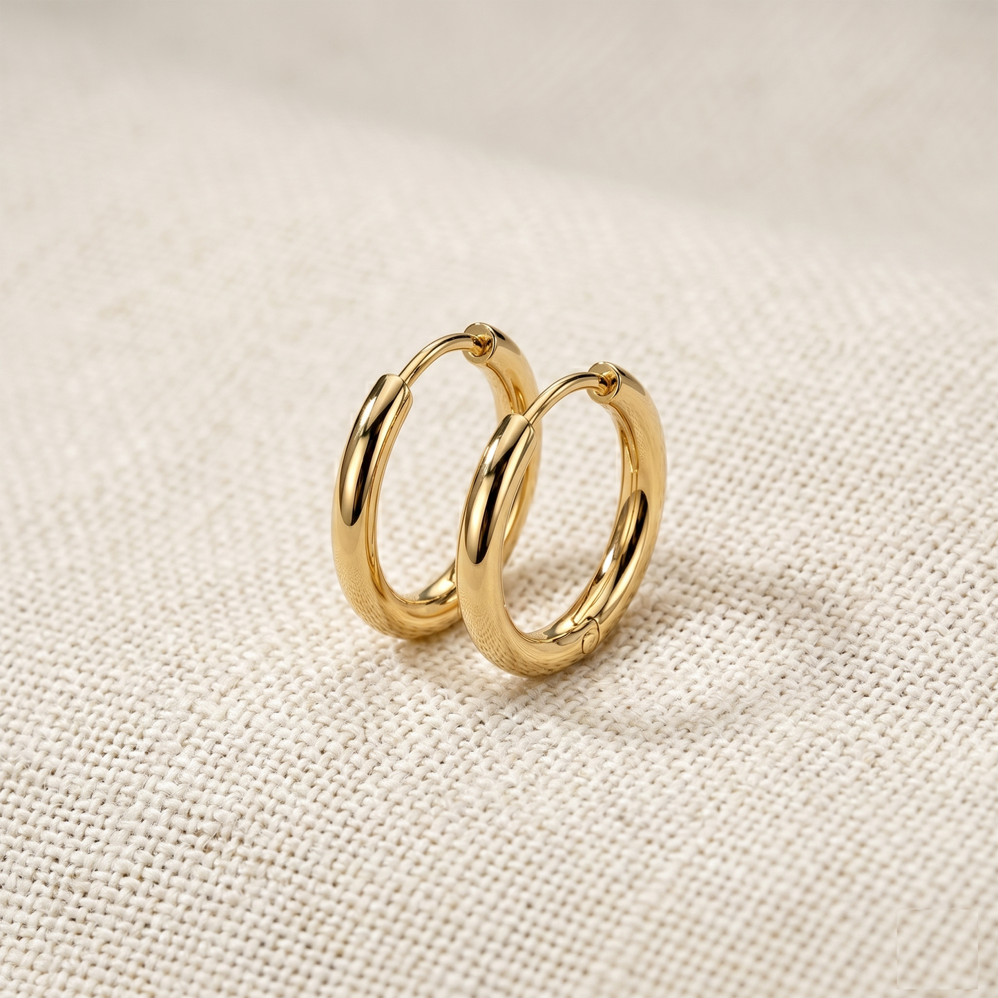 Surgical Steel Plain Huggie Hoop Earrings 2.5mm