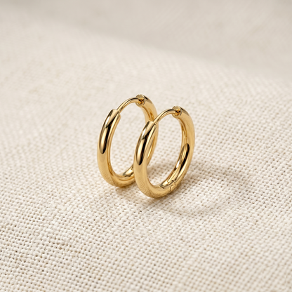 Surgical Steel Plain Huggie Hoop Earrings 2.5mm