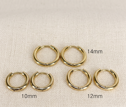 Surgical Steel Plain Huggie Hoop Earrings 2.5mm