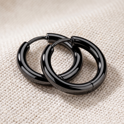 Surgical Steel Plain Huggie Hoop Earrings 2.5mm