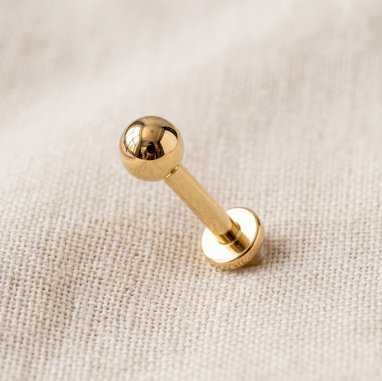 Titanium Threaded Ball Top Labret Stud 16G