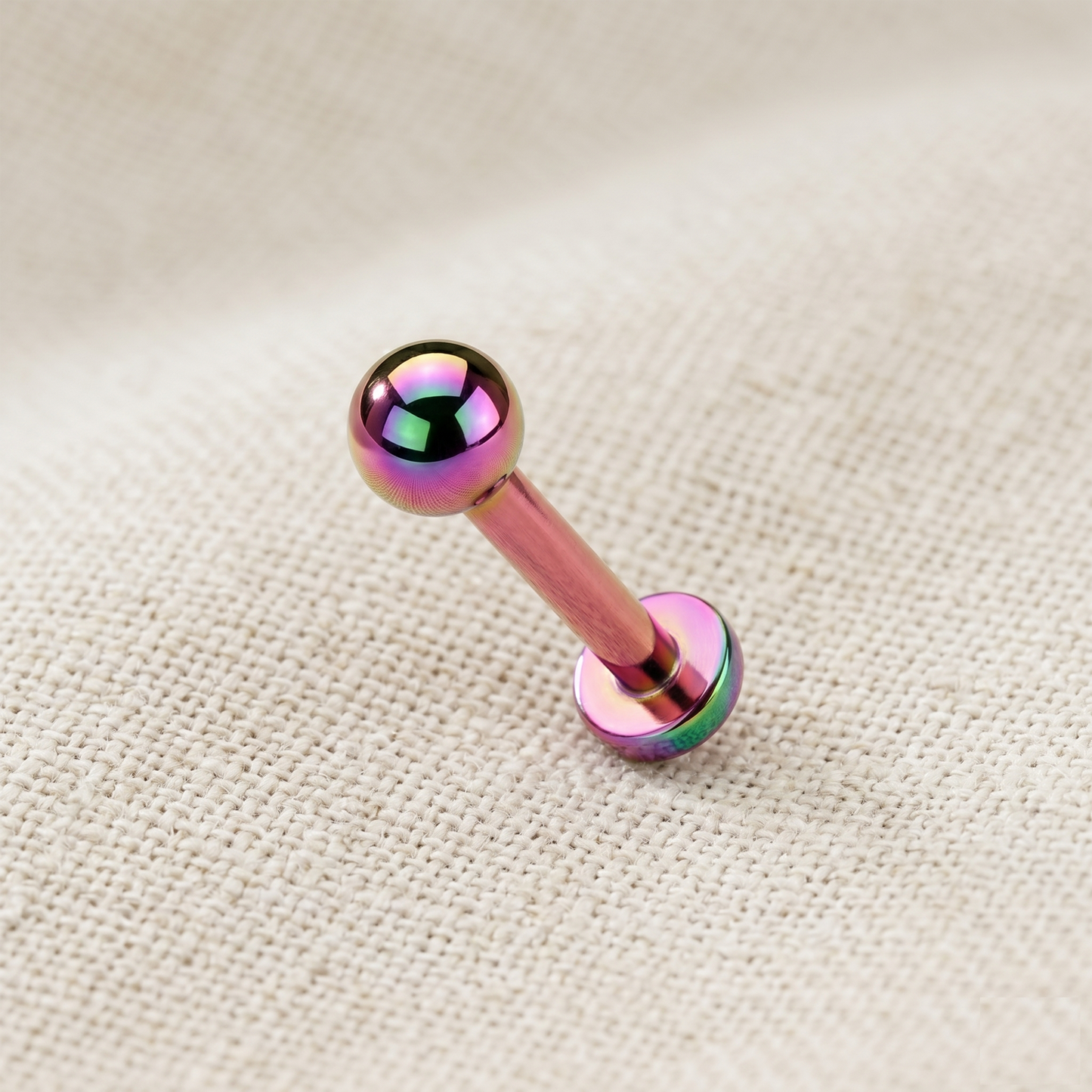 Titanium Threaded Ball Top Labret Stud 16G