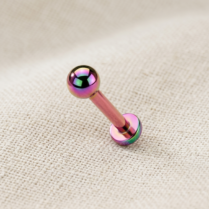 Titanium Threaded Ball Top Labret Stud 16G