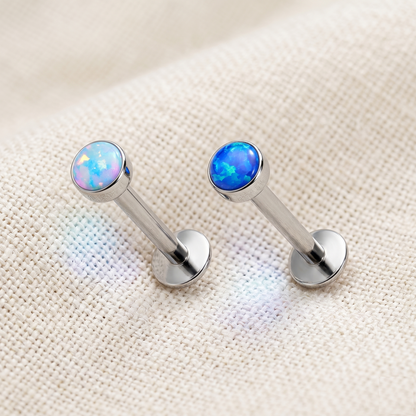 Surgical Steel Opal Threadless Stud