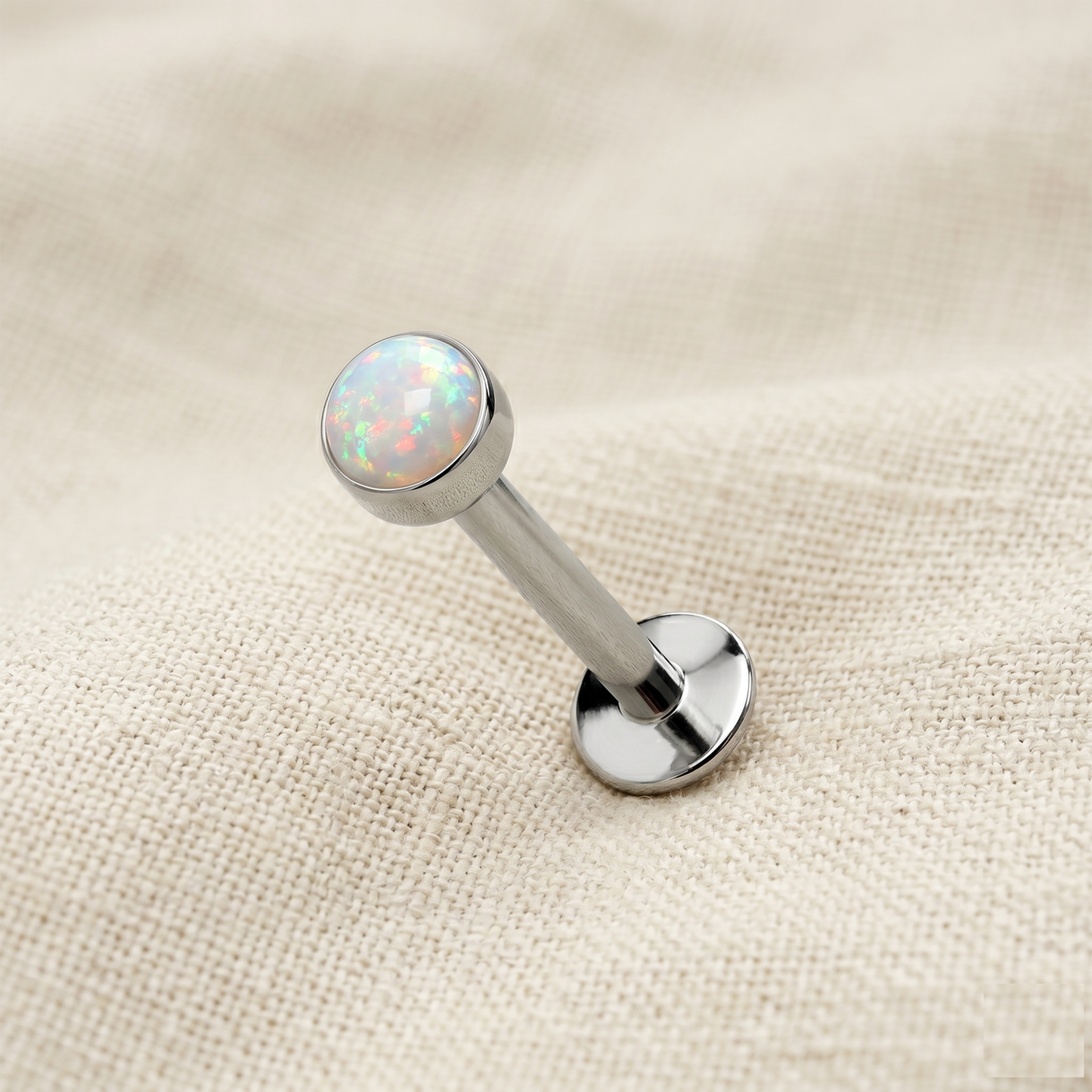 Surgical Steel Opal Threadless Stud