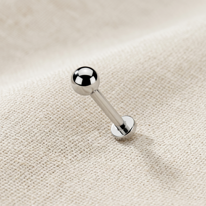 Titanium Round Ball Threadless Labret Stud