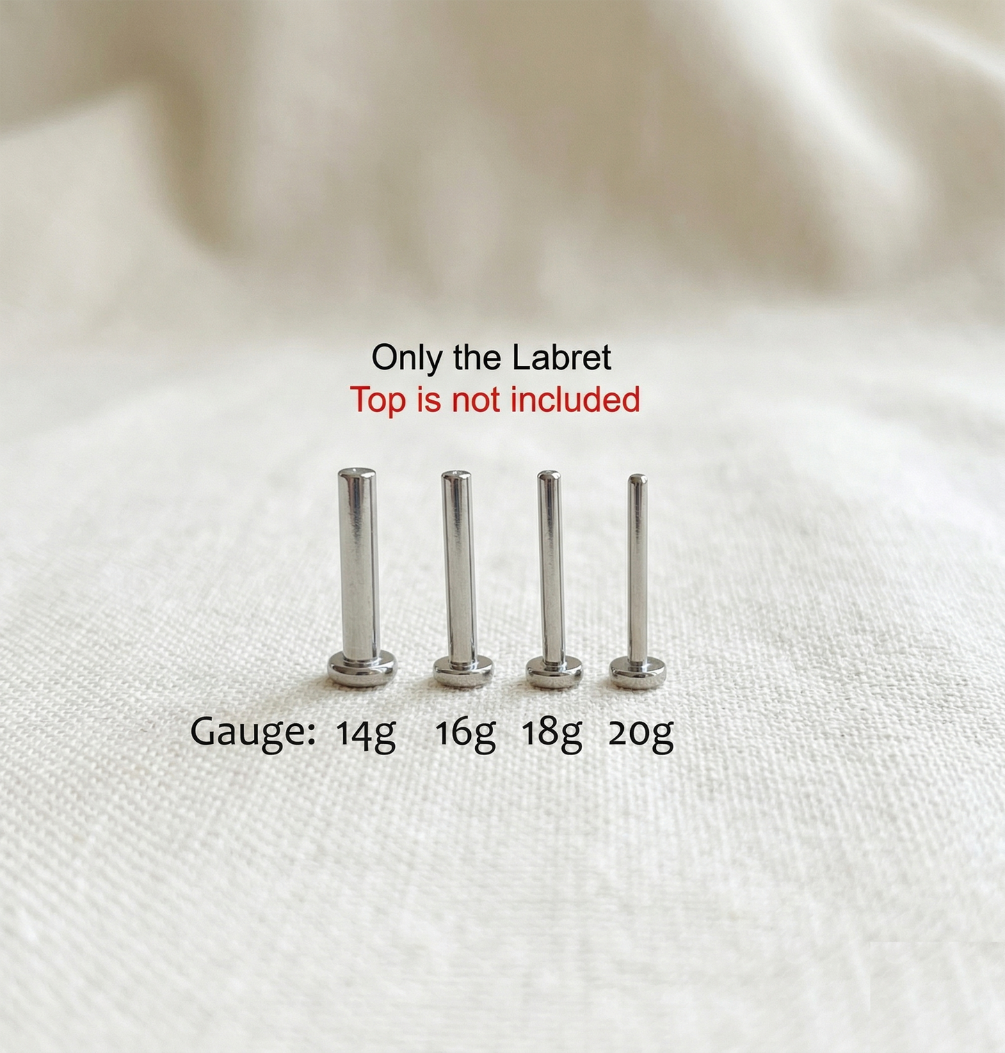 Titanium Threadless Flat Back Bar