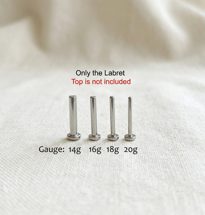 Titanium Threadless Flat Back Bar