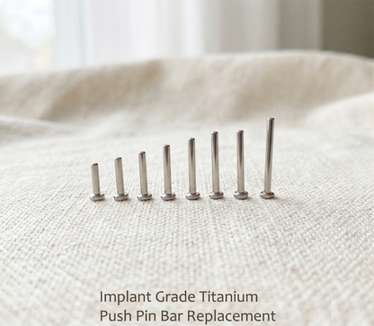 Titanium Threadless Flat Back Bar