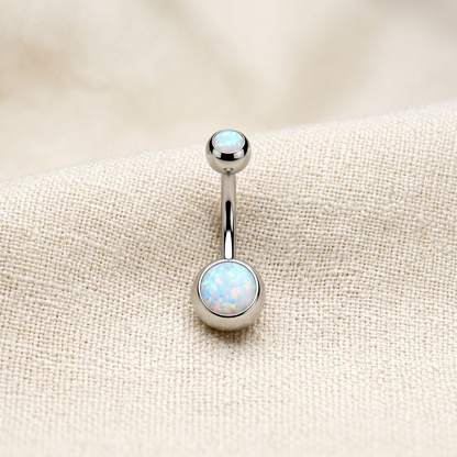 Surgical Steel Opal Belly Button Ring