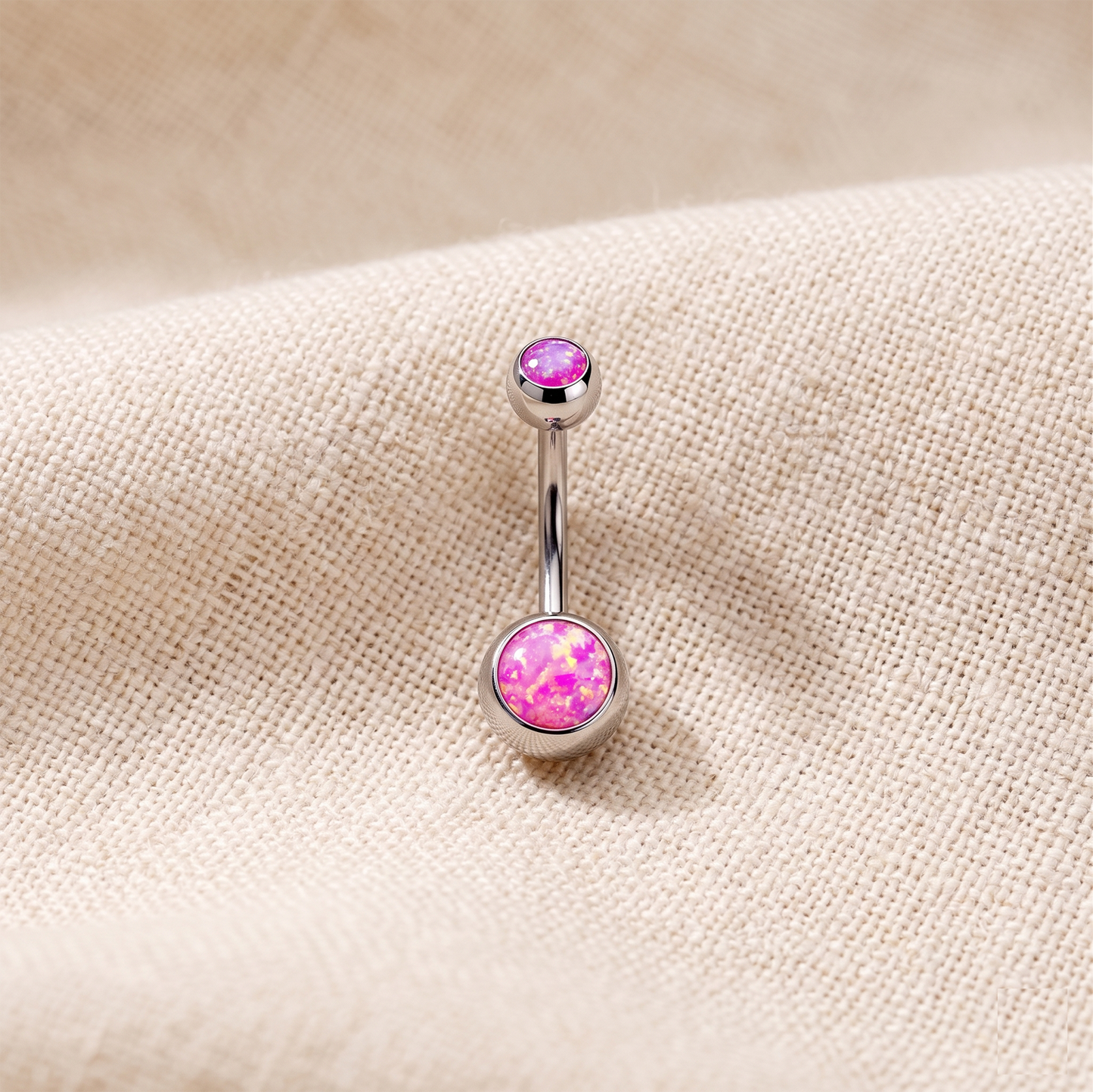 Surgical Steel Opal Belly Button Ring