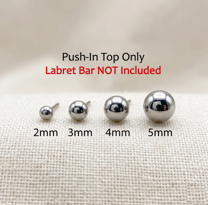 Titanium Round Ball Threadless Top