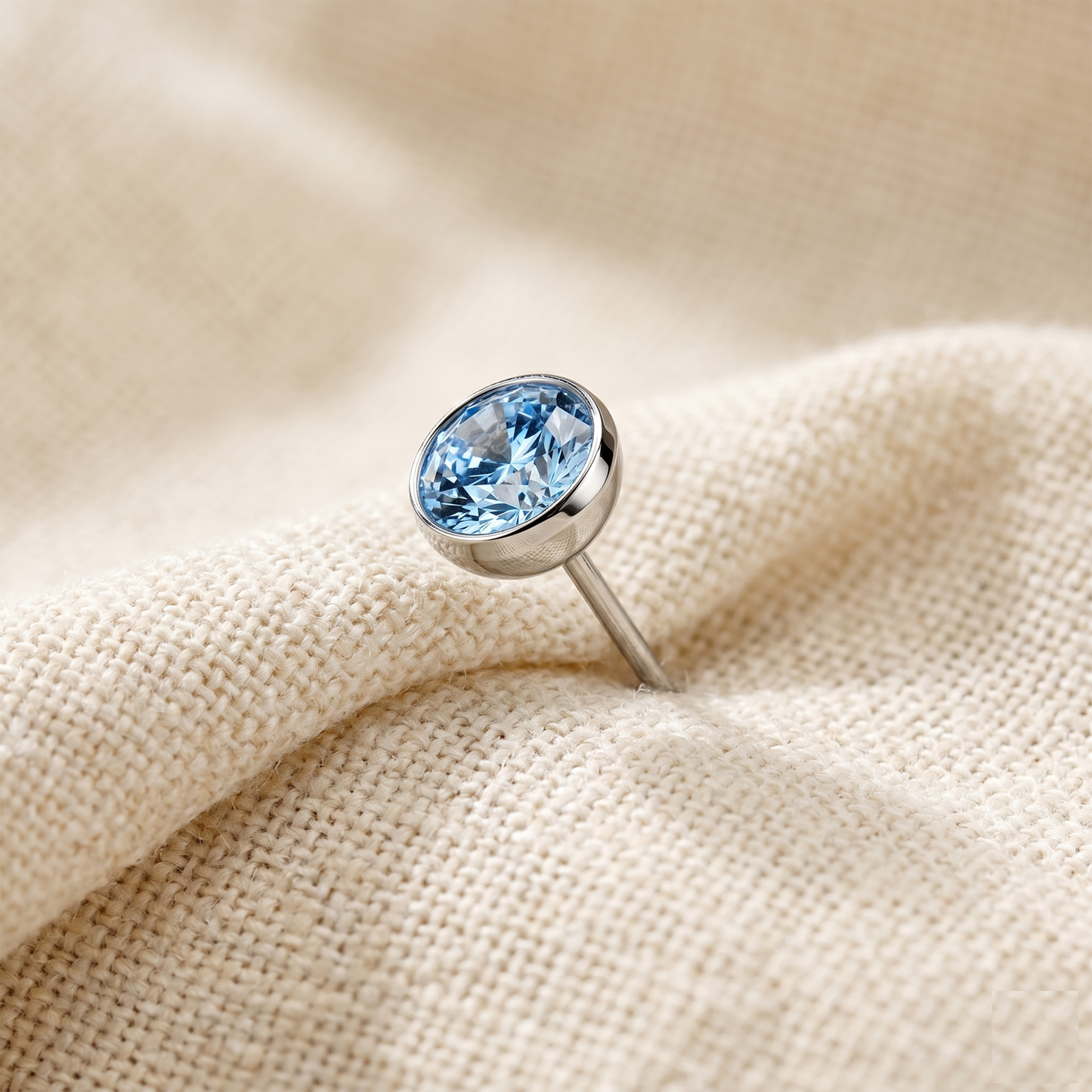Titanium CZ Bezel Threadless Top - 5 Colors