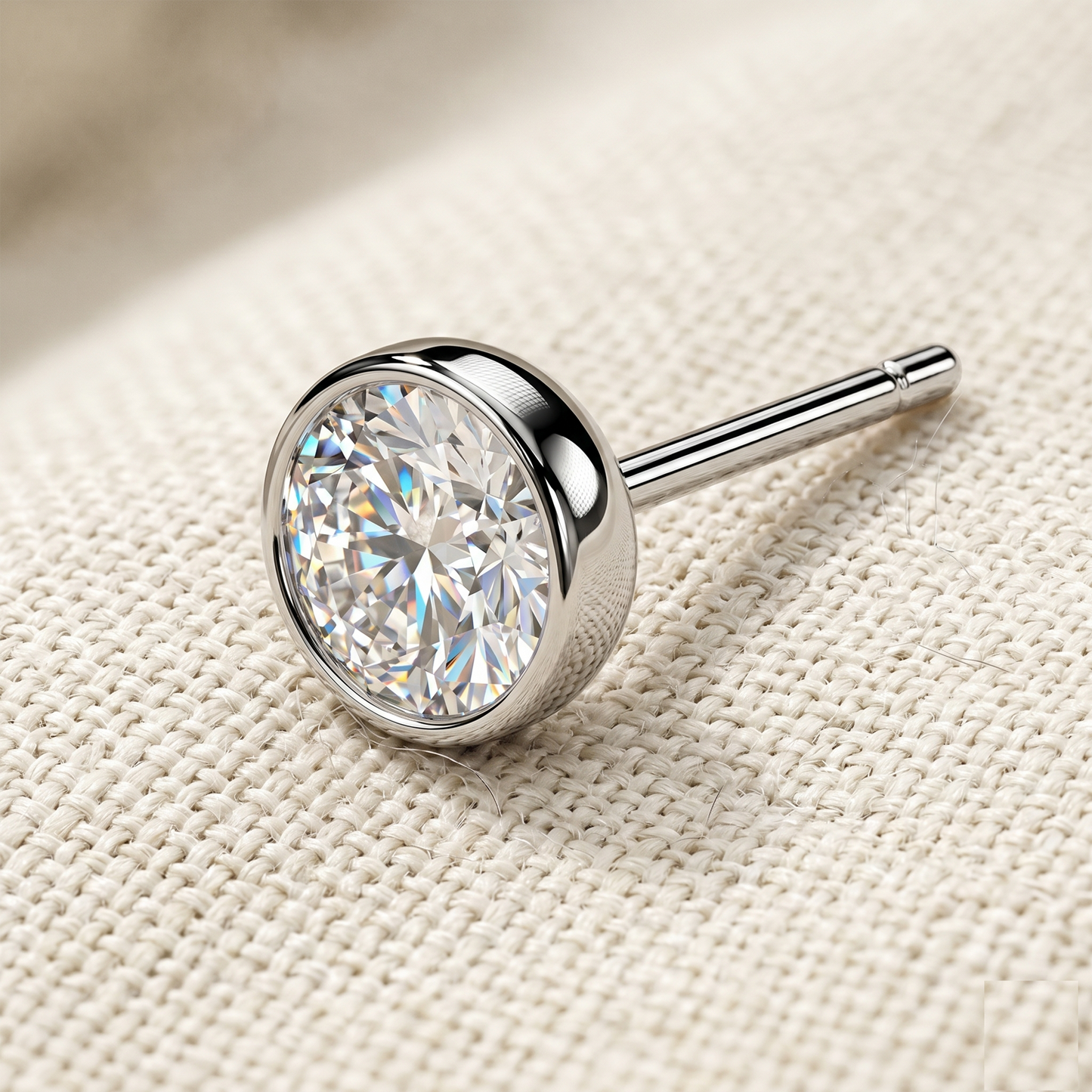 Titanium CZ Bezel Threadless Top - 5 Colors