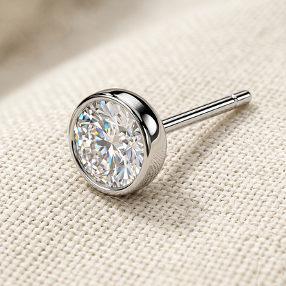 Titanium CZ Bezel Threadless Top - 5 Colors