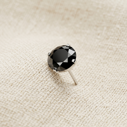 Titanium CZ Prong Set Threadless Top