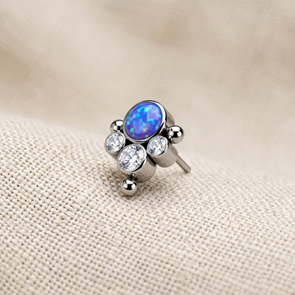 Titanium Opal Cluster Threadless Top