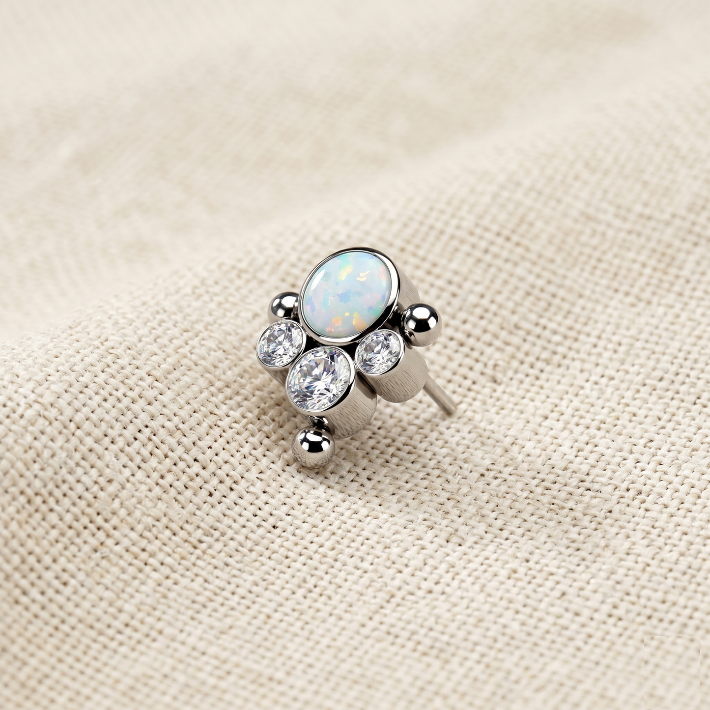 Titanium Opal Cluster Threadless Top
