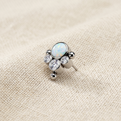 Titanium Opal Cluster Threadless Top