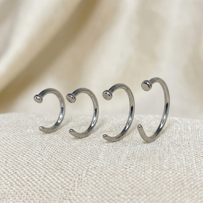 Titanium Classic Nose Hoop Ring 18G 20G