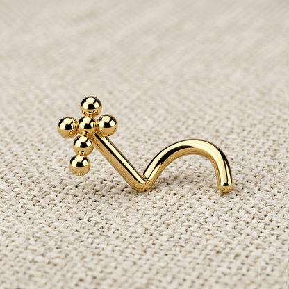Titanium Cross Nose Screw Ring
