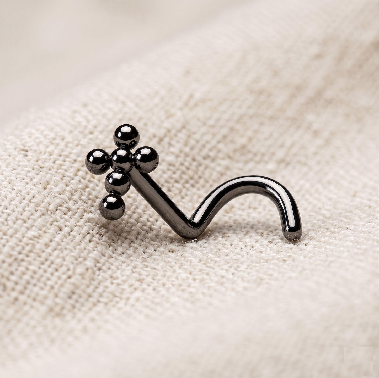 Titanium Cross Nose Screw Ring