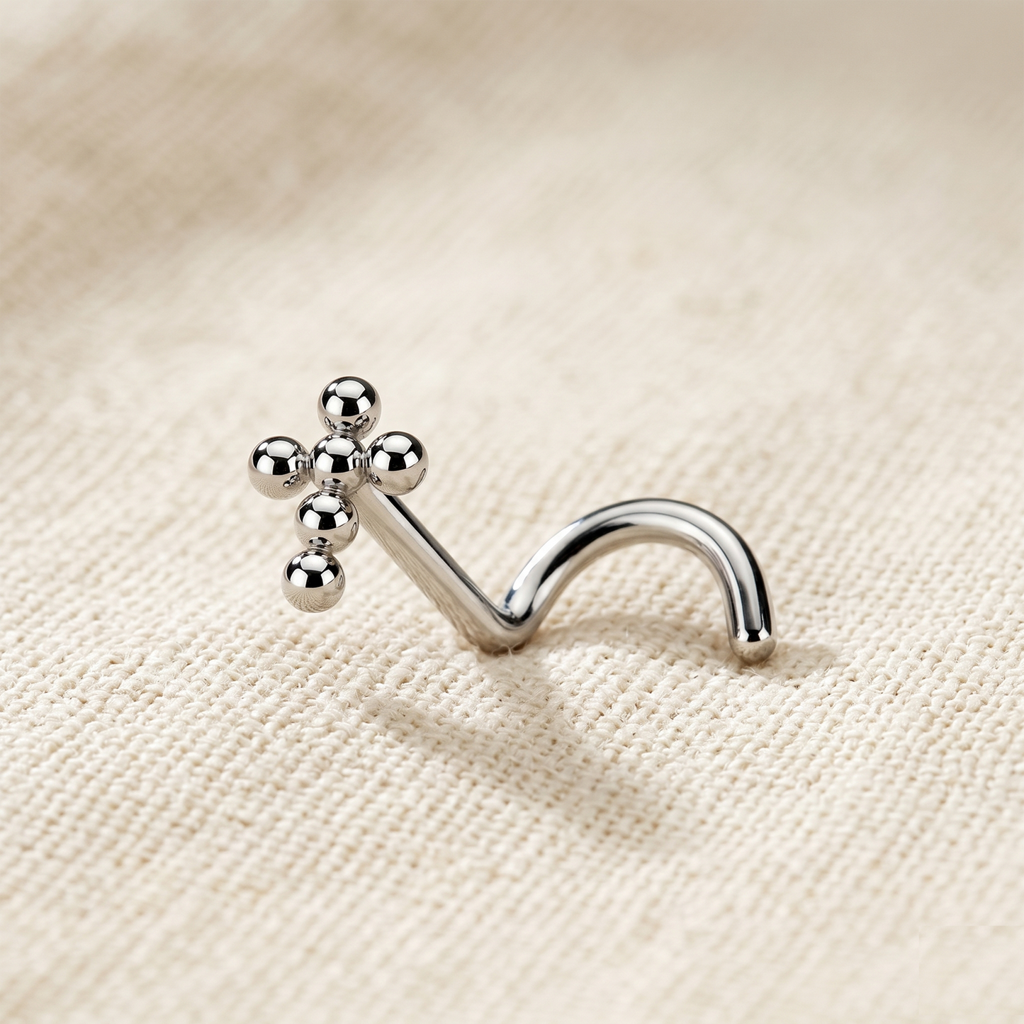 Titanium Cross Nose Screw Ring