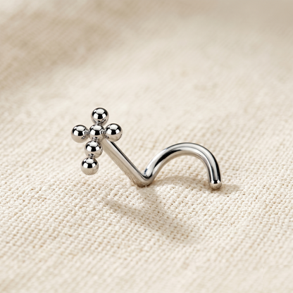 Titanium Cross Nose Screw Ring