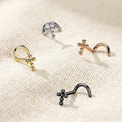 Titanium Cross Nose Screw Ring