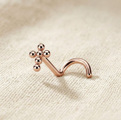 Titanium Cross Nose Screw Ring