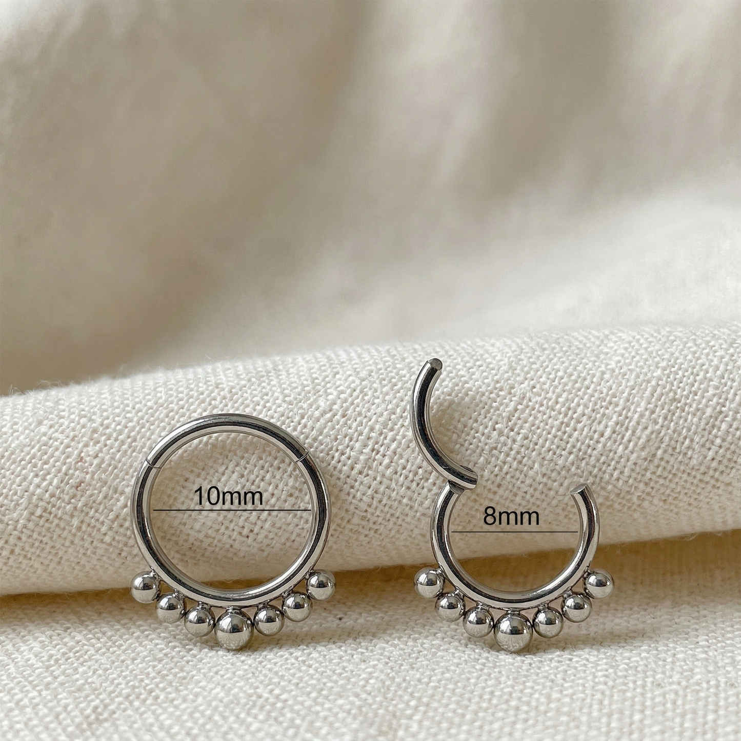 Titanium Outer Balls Clicker Hoop 16G