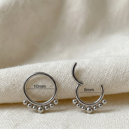 Titanium Outer Balls Clicker Hoop 16G