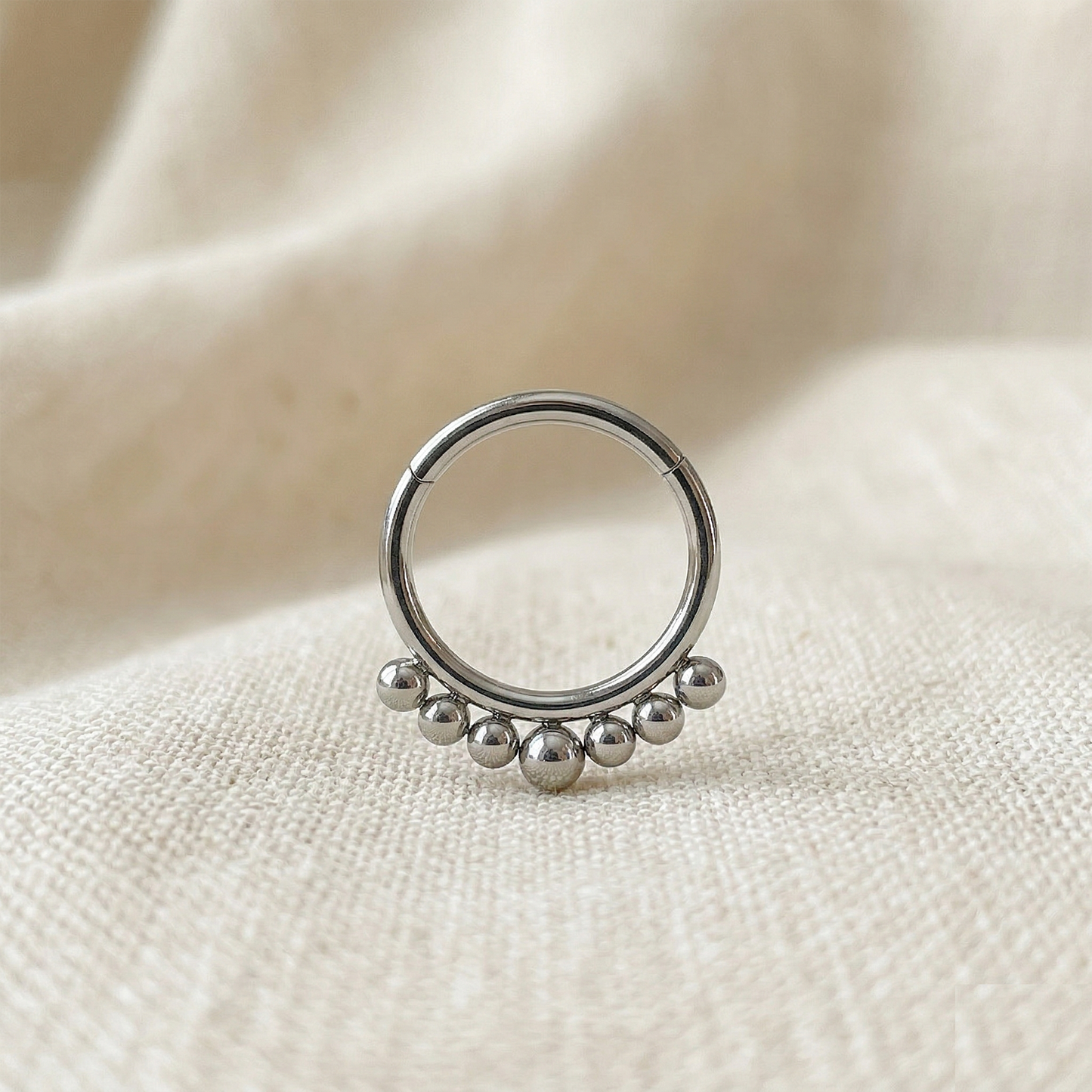 Titanium Outer Balls Clicker Hoop 16G