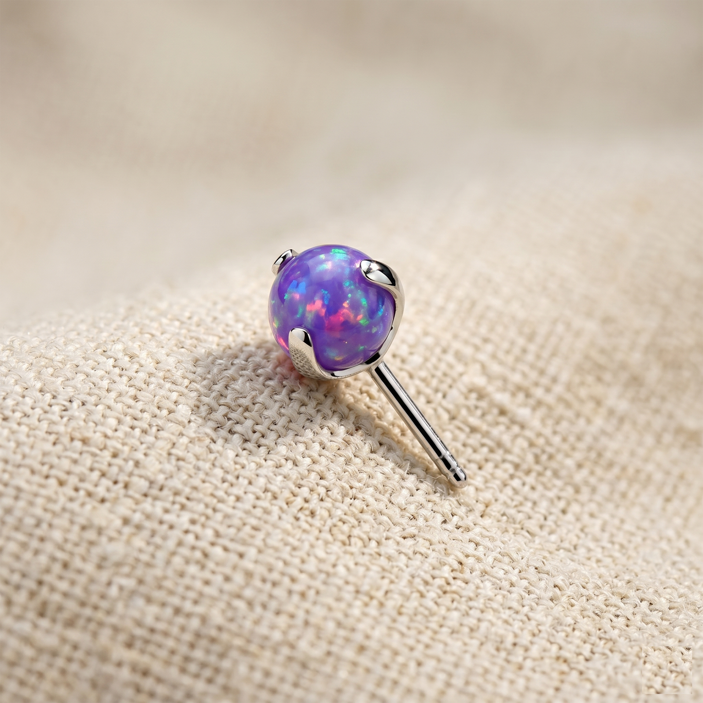 Titanium Opal Ball Threadless Top