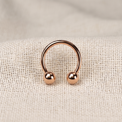 Titanium Horseshoe Circular Barbell