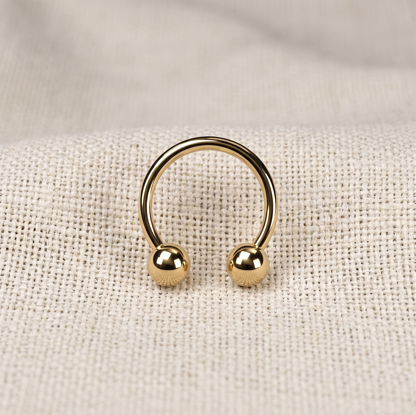 Titanium Horseshoe Circular Barbell